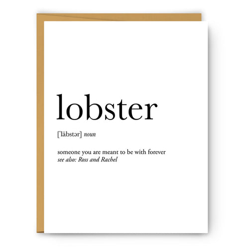 Lobster Definition Everyday Card