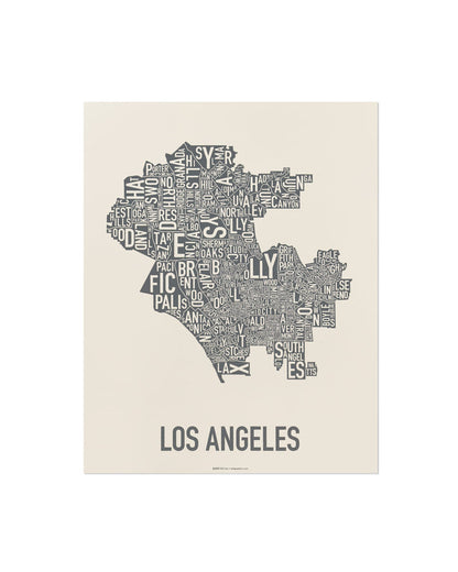 11" x 14" / Ivory & Grey Screenprint
