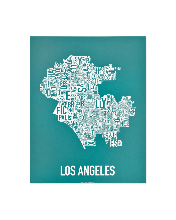 11" x 14" / Teal & White Print