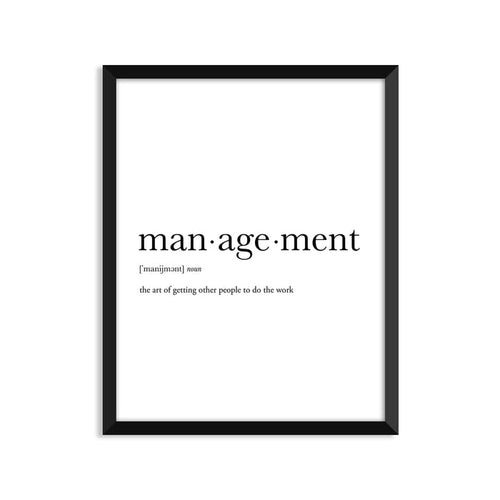 Management Definition Everyday Card