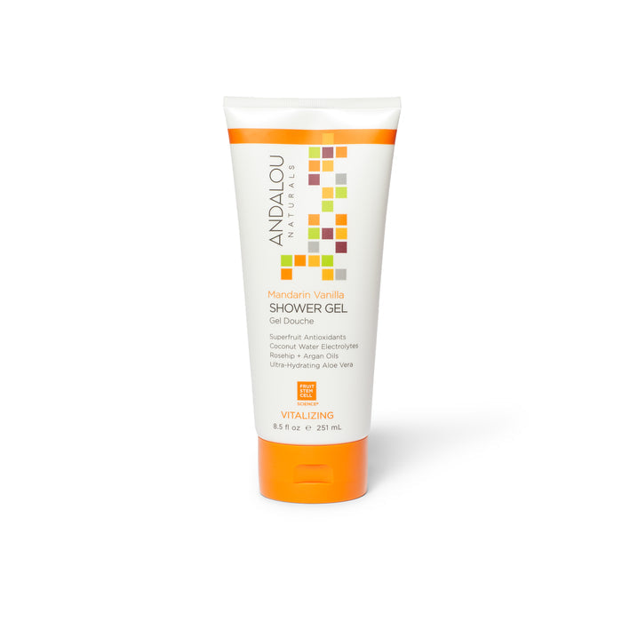 Mandarin Vanilla Vitalizing Shower Gel Body Wash - Andalou Naturals US