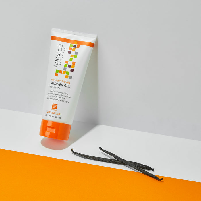 Mandarin Vanilla Vitalizing Shower Gel Body Wash - Andalou Naturals US