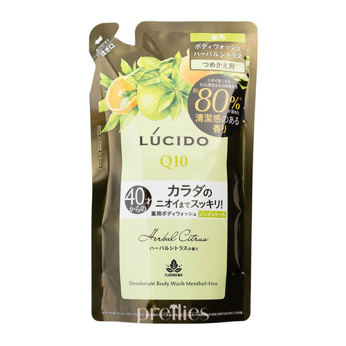 Mandom Lucido Menthol-Free Deodorant Body Wash (Refill) 380ml (Herbal Citrus - Green)