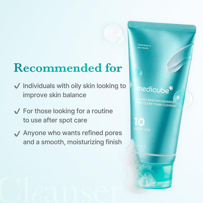 Medicube Azelaic Acid Niacinamide Deep Clean Whip Cleanser 4.23oz/ 120g