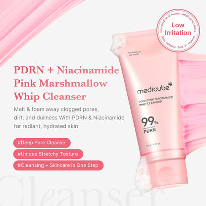 Medicube PDRN Pink Niacinamide Whip Cleanser 4.23oz/ 12g