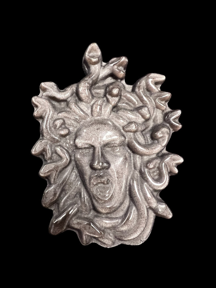 Silver Sheen Obsidian Medusa from Raven's Cauldron, 6 N Sandusky St, Delaware, OH 43015