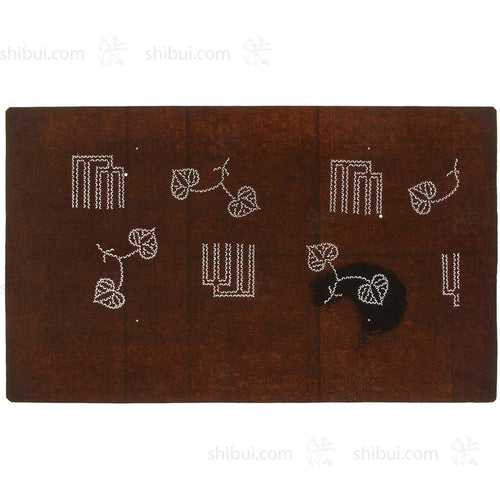 Meiji Genji Incense Katagami | Japanese Lacquered Paper Stencil