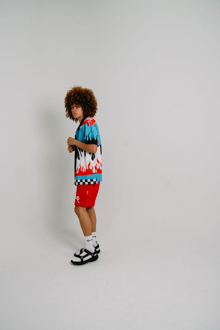 Men's Basic Script Mesh Shorts
