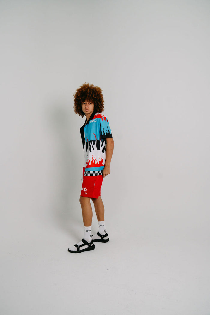 Men's Basic Script Mesh Shorts