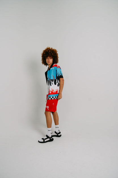 Men's Basic Script Mesh Shorts