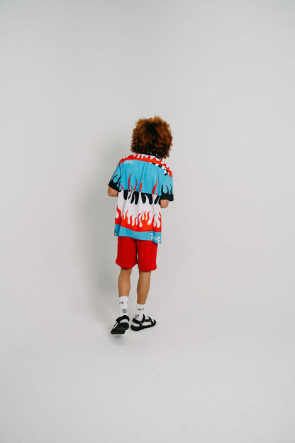Men's Basic Script Mesh Shorts