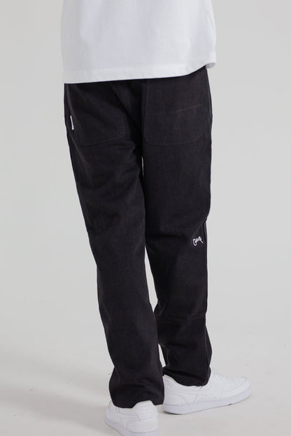 MENS BLACK LOOSE DENIM PANTS