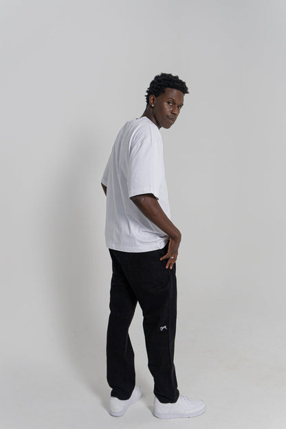 MENS BLACK LOOSE DENIM PANTS