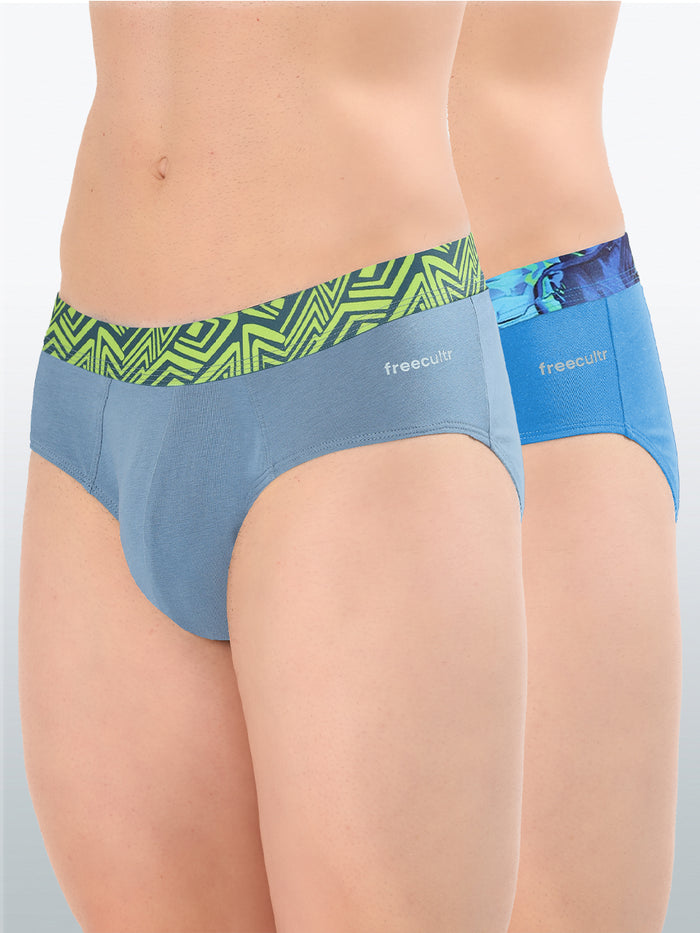 Men's Cotton Abstract Waistband Brief – Pack of 2