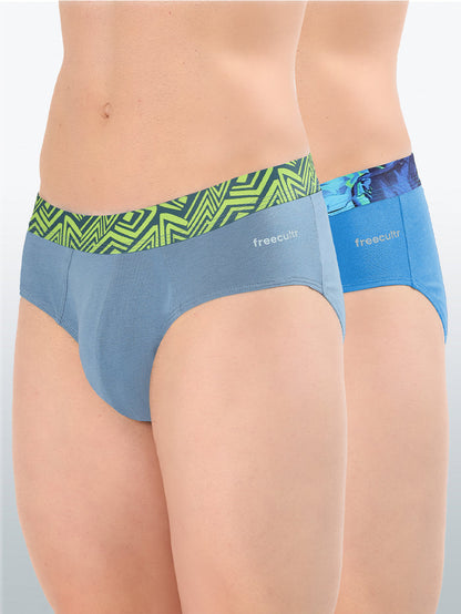Men's Cotton Abstract Waistband Brief – Pack of 2