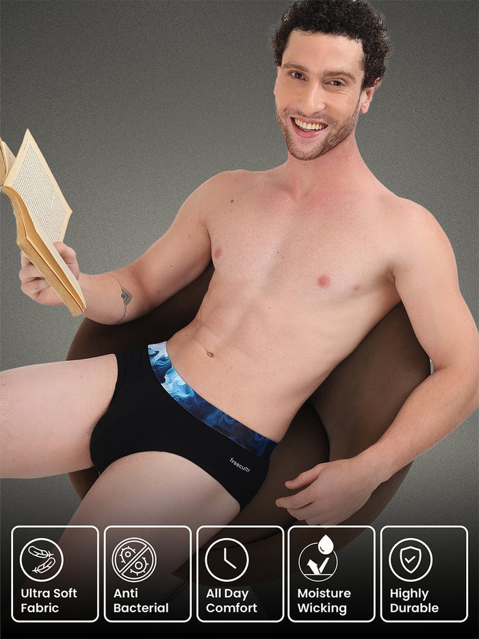 Men's Cotton Abstract Waistband Brief – Pack of 3