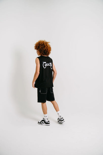 MENS SCRIPTED MUSCLE SINGLET