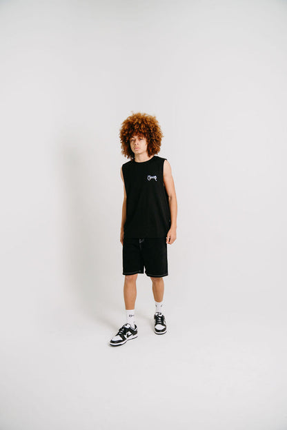 MENS SCRIPTED MUSCLE SINGLET