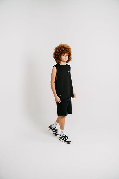 MENS SCRIPTED MUSCLE SINGLET