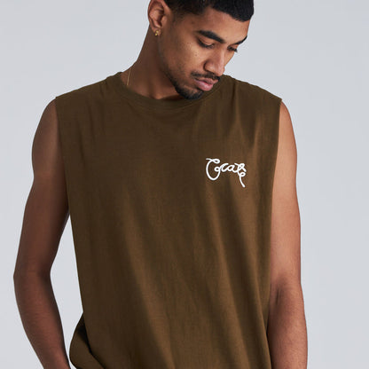 MENS SCRIPTED MUSCLE SINGLET
