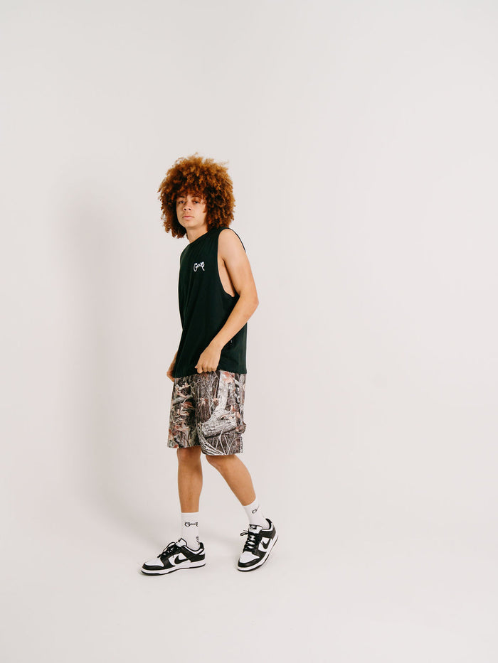 MENS SCRIPTED MUSCLE SINGLET