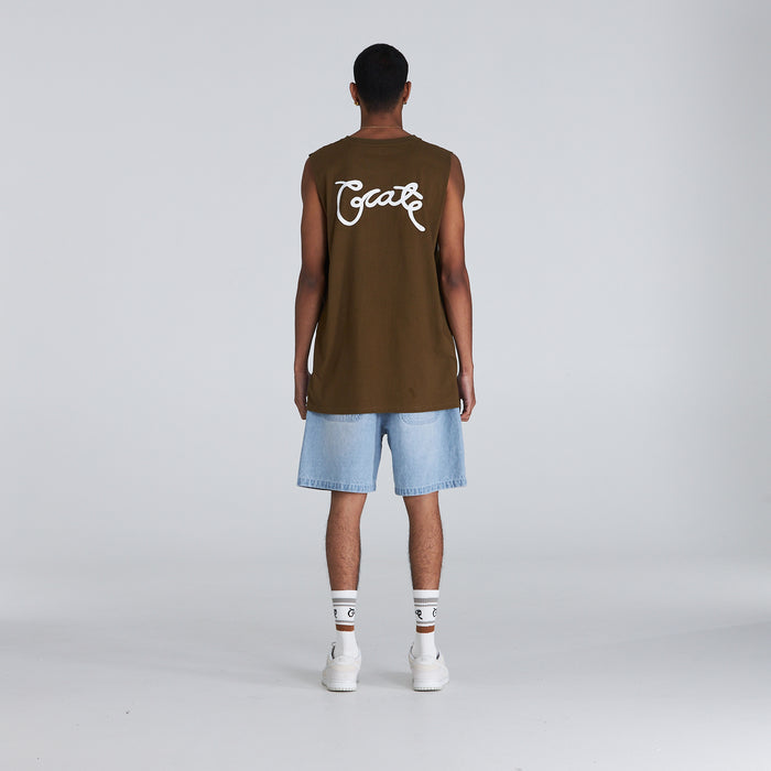 MENS SCRIPTED MUSCLE SINGLET
