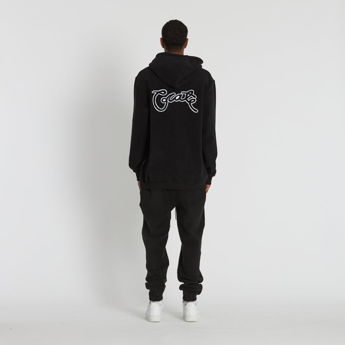 MEN’S SCRIPTED POLAR FLEECE HOODIE