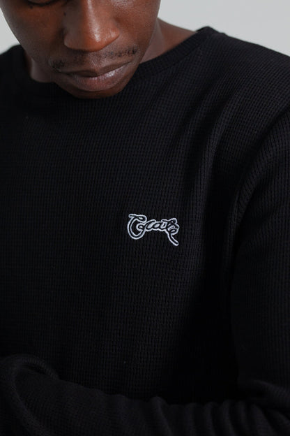 Mens Waffle Crew Knit