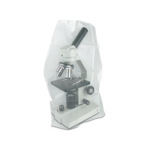 Microscope Dust Cover, Frosted, Vinyl (Small), SKU MA02022102, three quarter front view