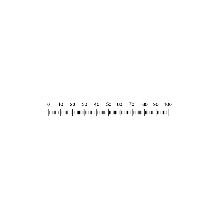 Microscope Eyepiece Reticle Linear Scale Micrometer Ruler Dia. 27mm, 5mm/100 Div.