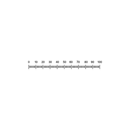 Microscope Eyepiece Reticle Linear Scale Micrometer Ruler Dia. 27mm, 5mm/100 Div.