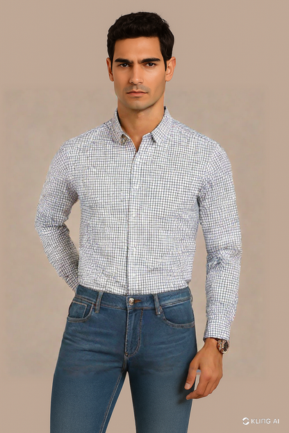 Mini Blue N' White Shirt