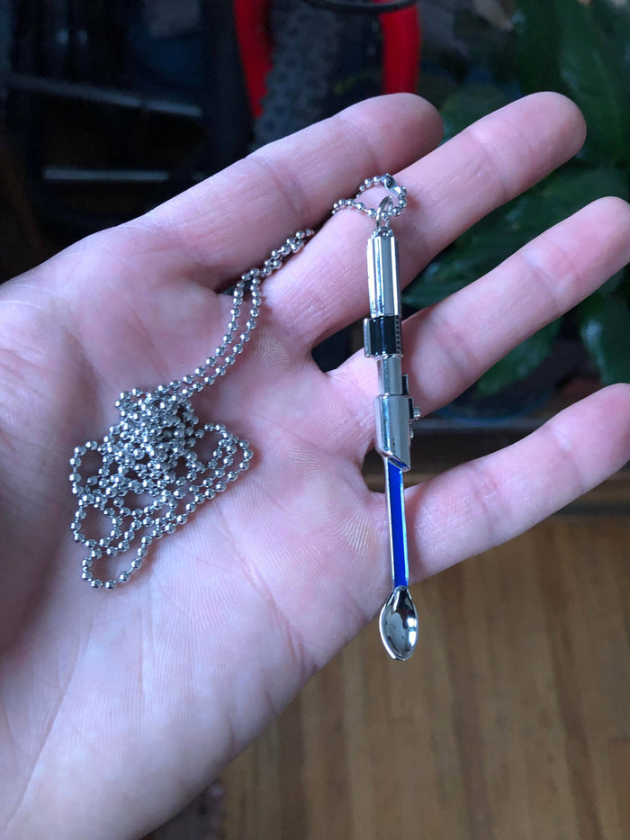 Mini Light Saber Spoon Pendants white