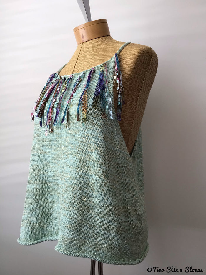 Mint Green w/Gold Glitz Slipover