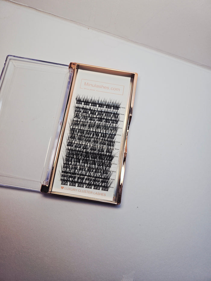 MinuLashes Venus Curl C – DIY Cluster Lashes 72 pcs | Soft & Delicate | Natural Everyday Look