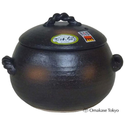 Misuzu Pottery Rice Pot Donabe 3 cups Yokkaichi Banko Yaki