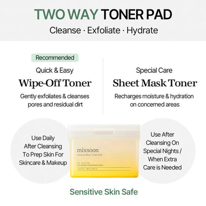 Mixsoon Bean Toner Pad 70 Pads 9.46oz/ 280ml
