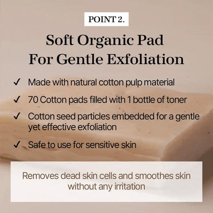 Mixsoon Bean Toner Pad 70 Pads 9.46oz/ 280ml