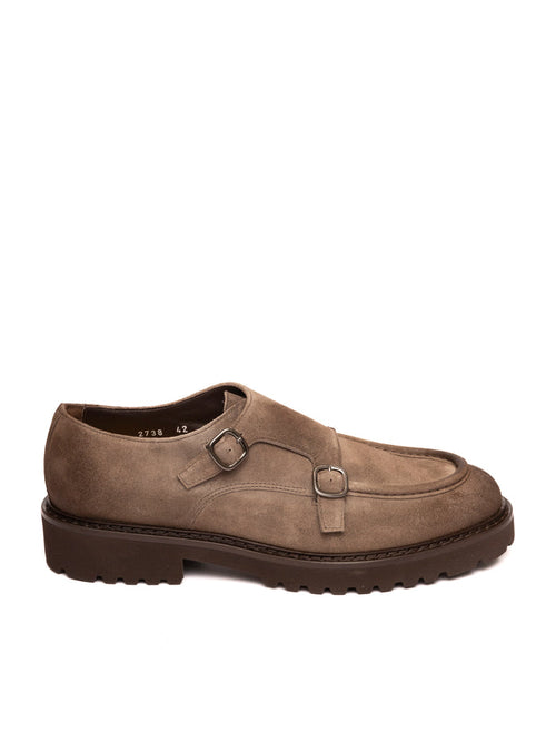 DOUCAL'S Mocassino fibbia camoscio espresso 2738 COMMANDER-ESPRESSO
