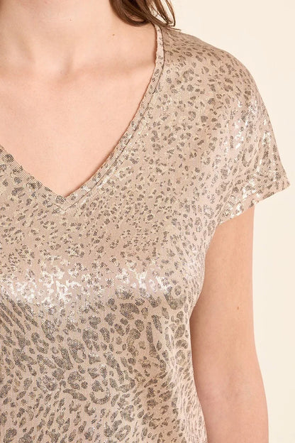 Molly Bracken Iridescent Leopard Tee