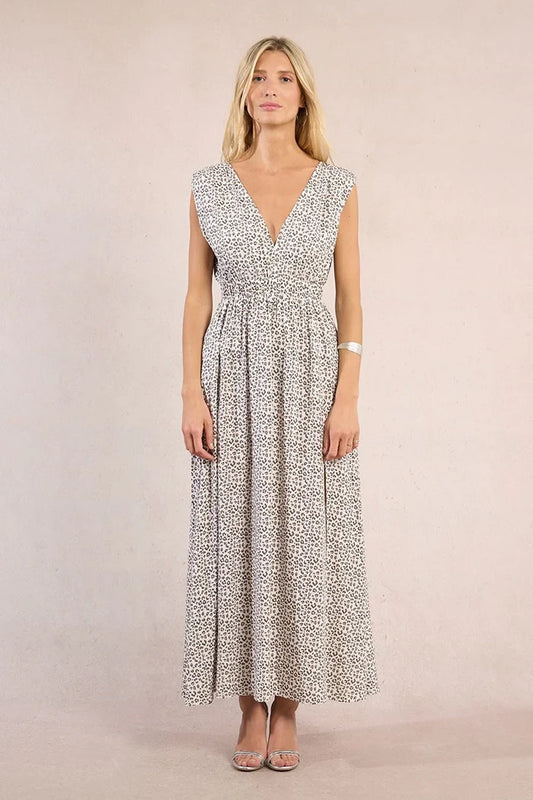 Molly Bracken Leopard Print Maxi Dress