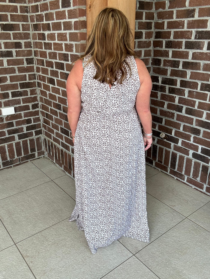 Molly Bracken Leopard Print Maxi Dress