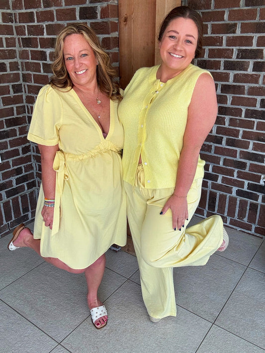 Molly Bracken Yellow Mini Dress