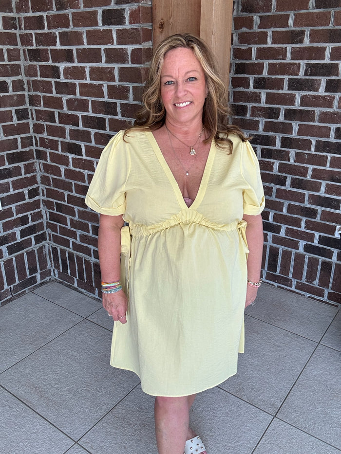 Molly Bracken Yellow Mini Dress