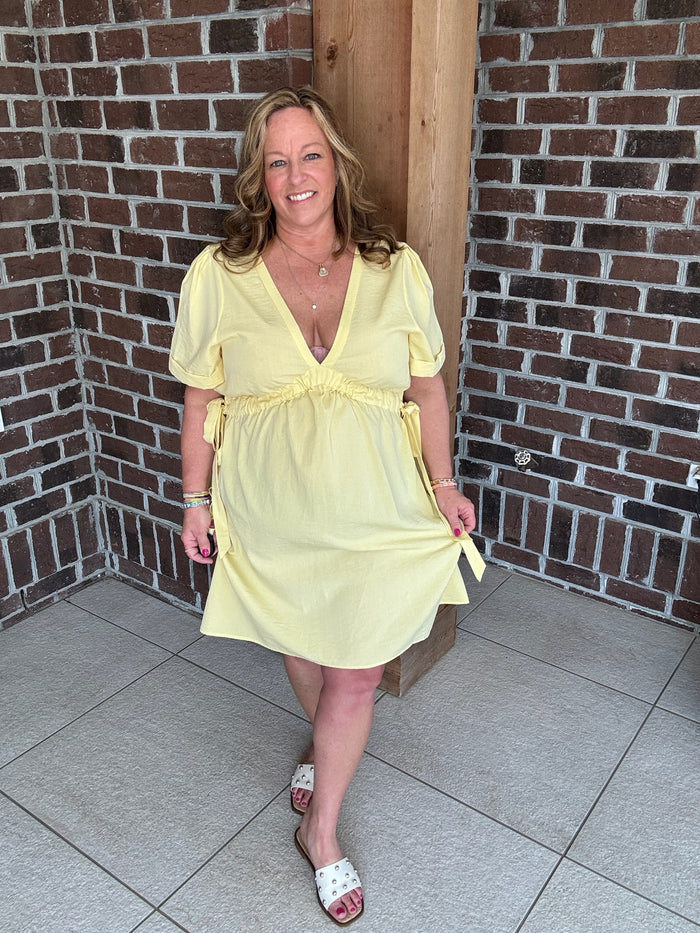 Molly Bracken Yellow Mini Dress