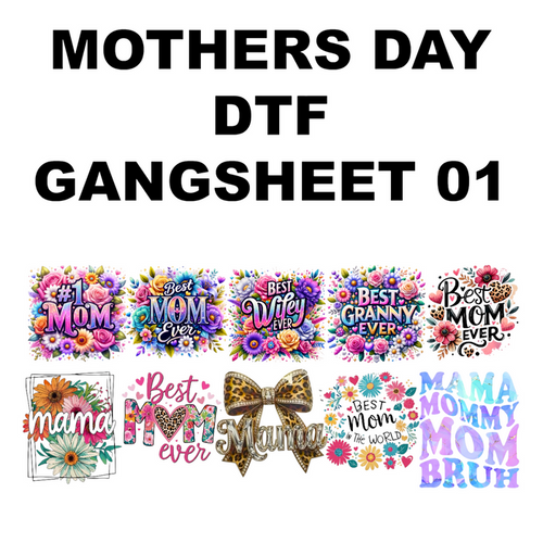 MOM DTF Transfers Gang Sheet - Ready to Press Designs (Full Color)