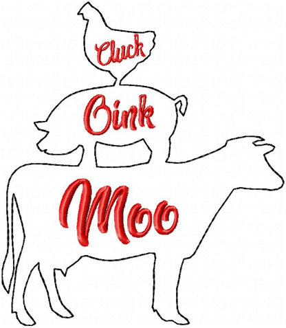 MOO OINK CLUCK