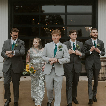 Moody Burgundy and Sage Green Modern Venue Wedding