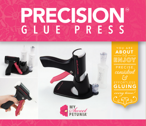 My Sweet Petunia - Glue Press. The Glue Press provides effortless, consistent and precise adhesive application for extended paper crafting. Available at Embellish Away located in Bowmanville Ontario Canada.