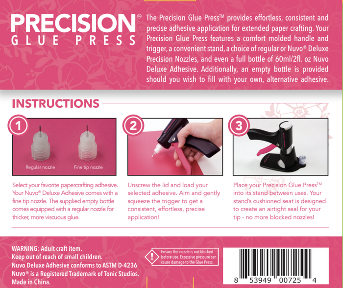My Sweet Petunia - Glue Press. The Glue Press provides effortless, consistent and precise adhesive application for extended paper crafting. Available at Embellish Away located in Bowmanville Ontario Canada.